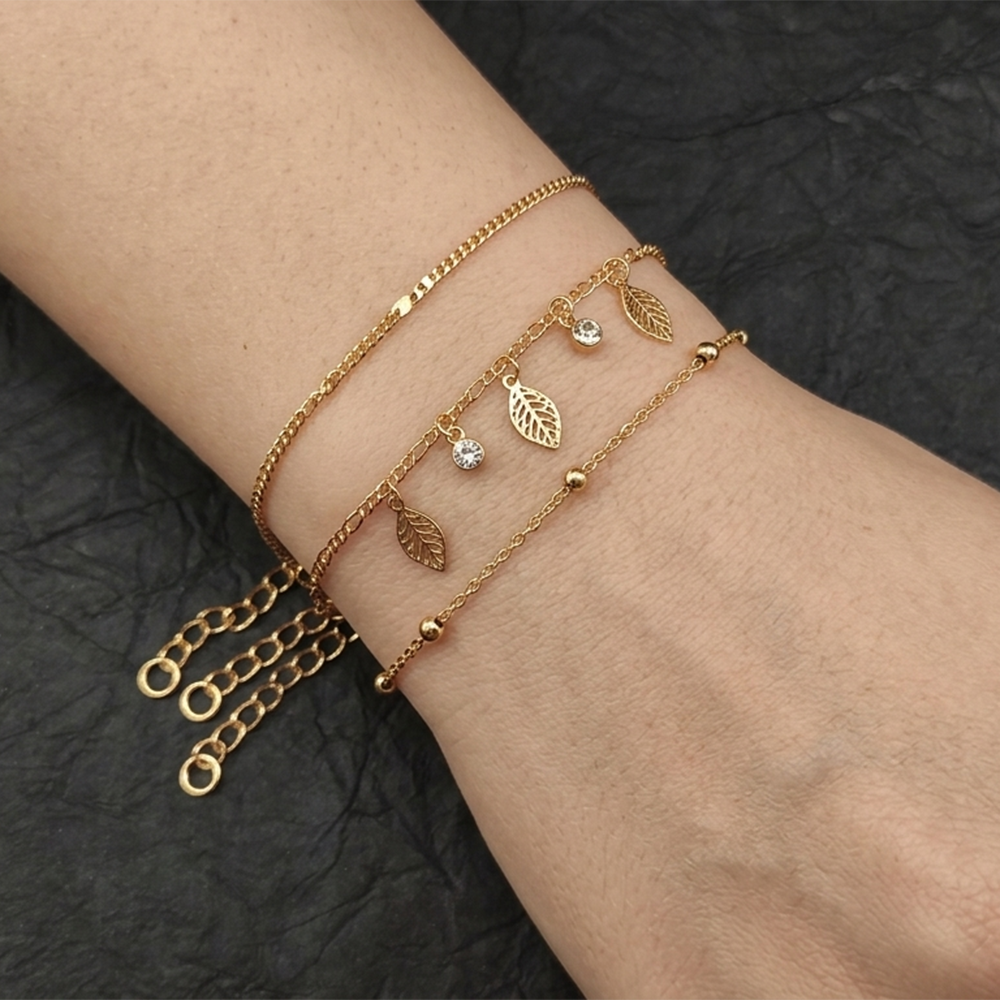 The99Jewel Elegant Layered Gold Chain Bracelet ( Assorted Designs )