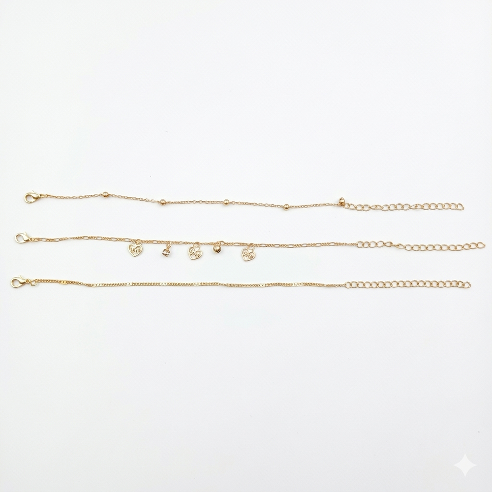 The99Jewel Elegant Layered Gold Chain Bracelet ( Assorted Designs )