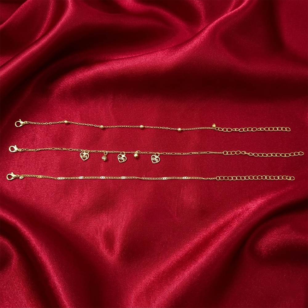 The99Jewel Elegant Layered Gold Chain Bracelet ( Assorted Designs )