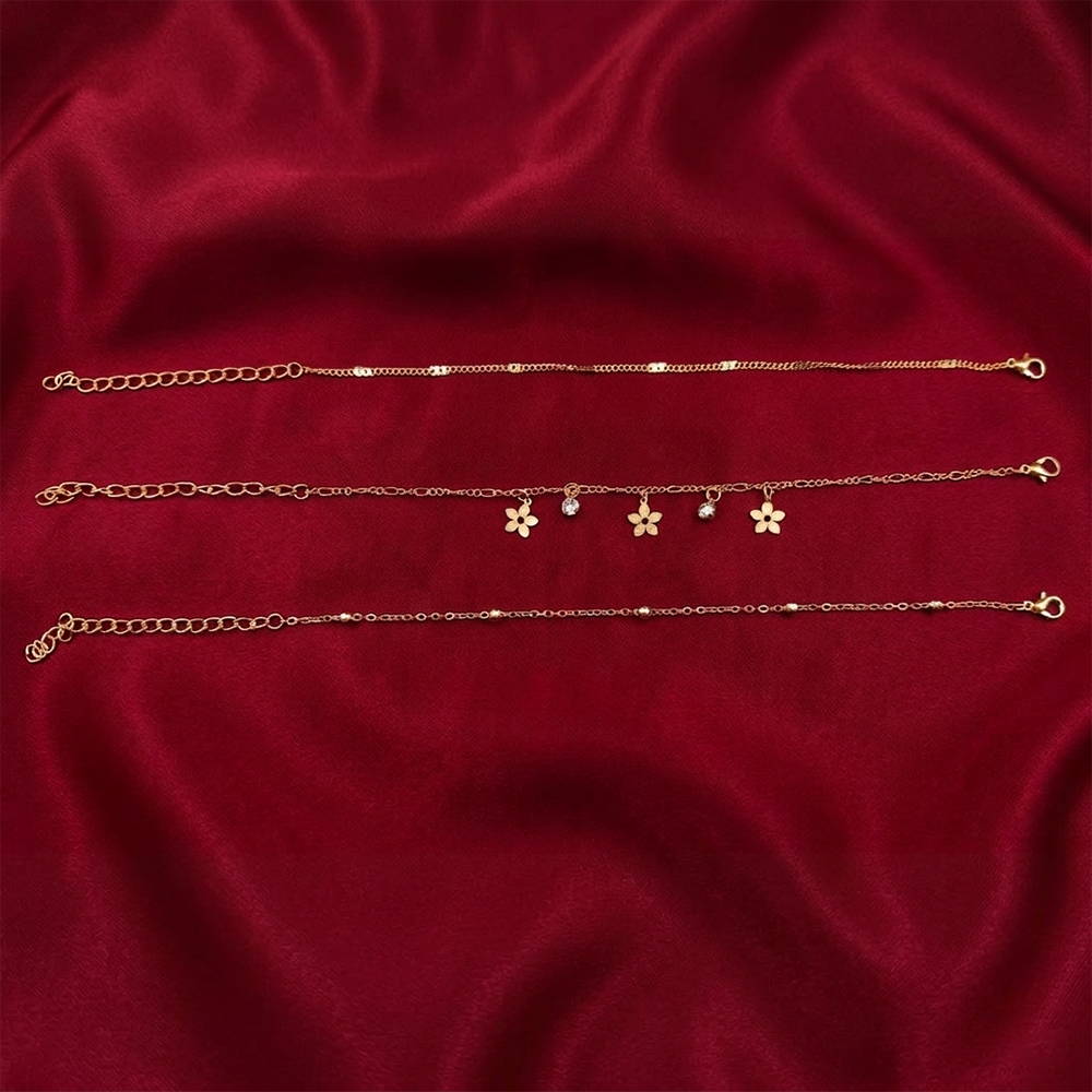 The99Jewel Elegant Layered Gold Chain Bracelet ( Assorted Designs )