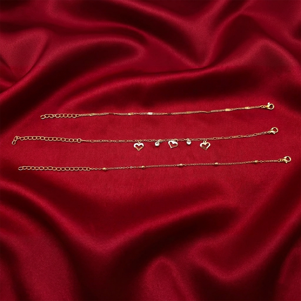 The99Jewel Elegant Layered Gold Chain Bracelet ( Assorted Designs )