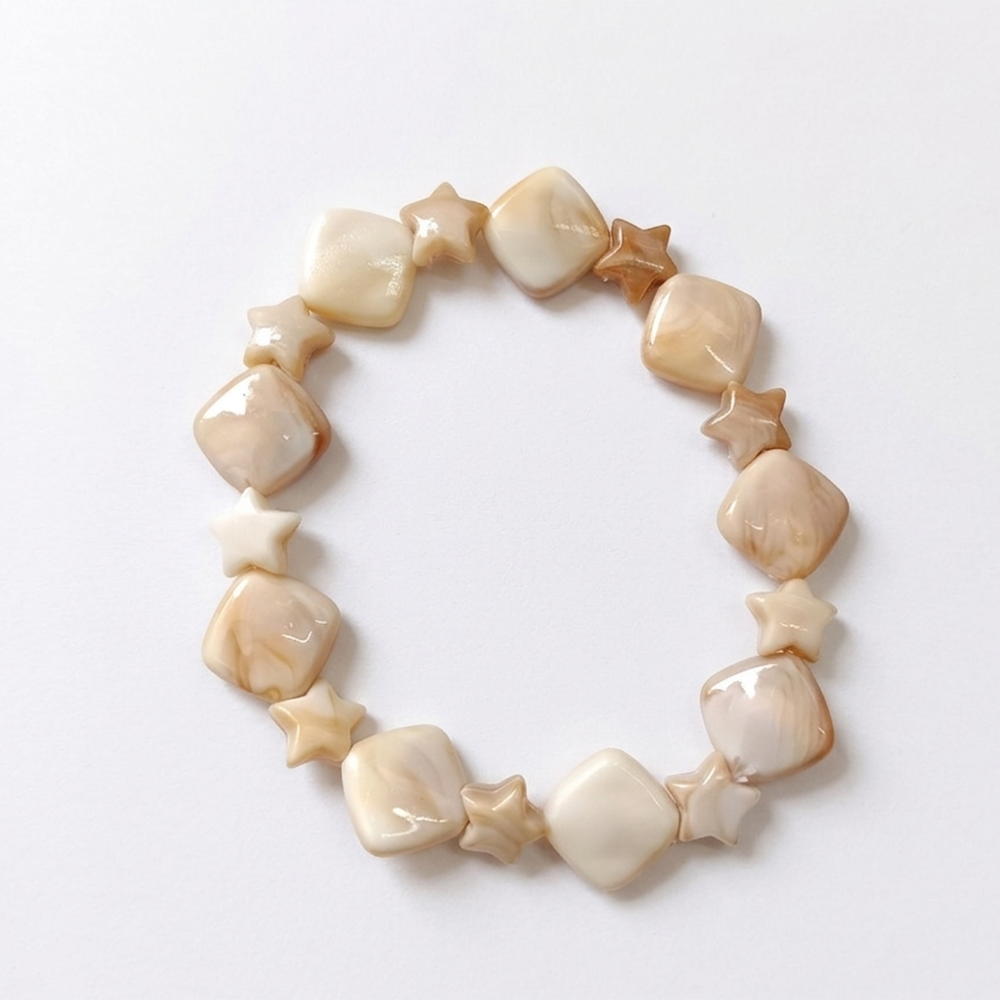 The99Jewel Stylish Star and Square Shape Shell Design Bracelet