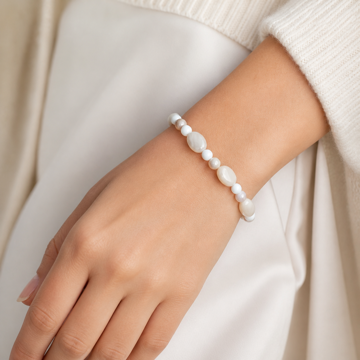 The99Jewel Fashion Marble Pattern Stretch Bracelet  For Women & Girls