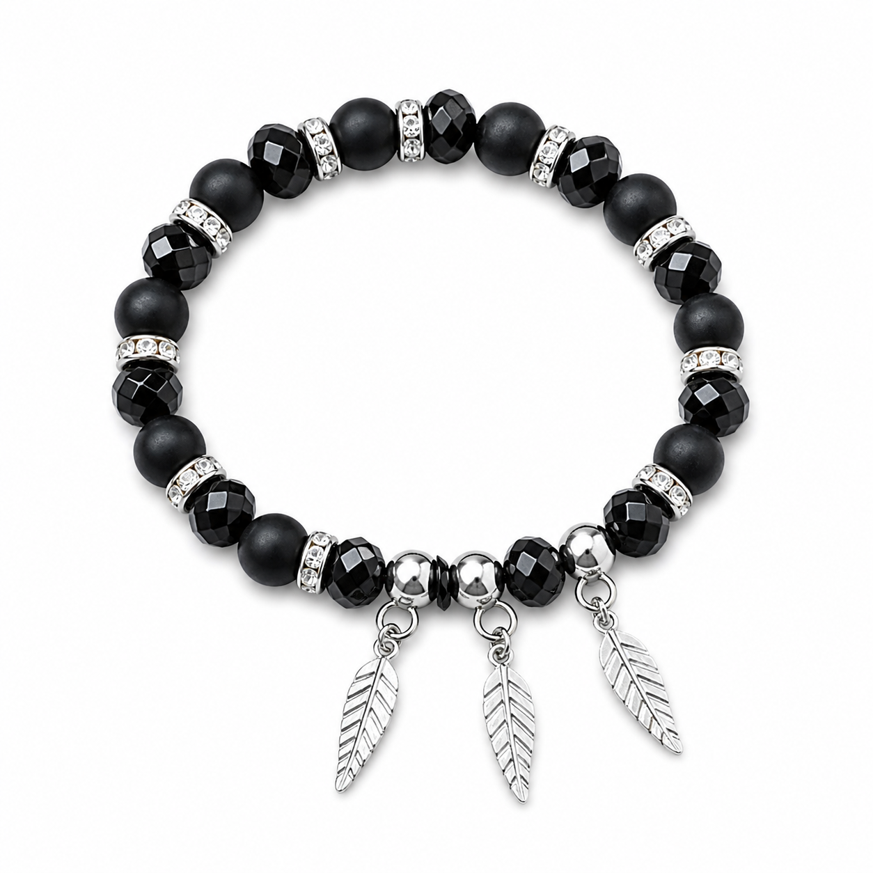 The99Jewel Nature Inspired Leaf Charm Beads Bracelet  For Women & Girls