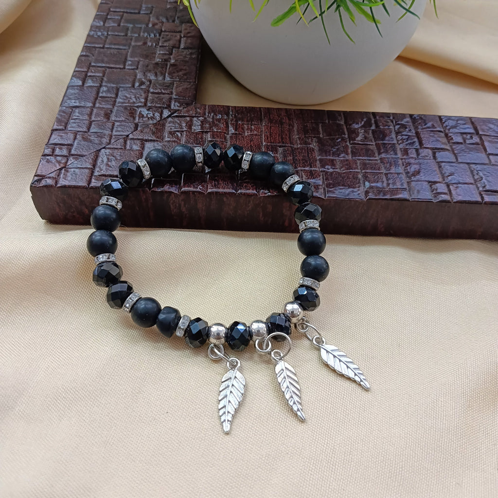The99Jewel Nature Inspired Leaf Charm Beads Bracelet
