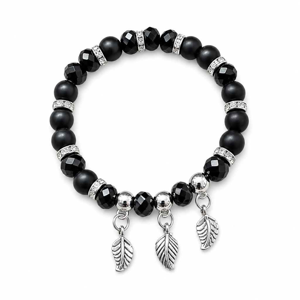 The99Jewel Nature Inspired Leaf Charm Beads Bracelet For Women & Girls