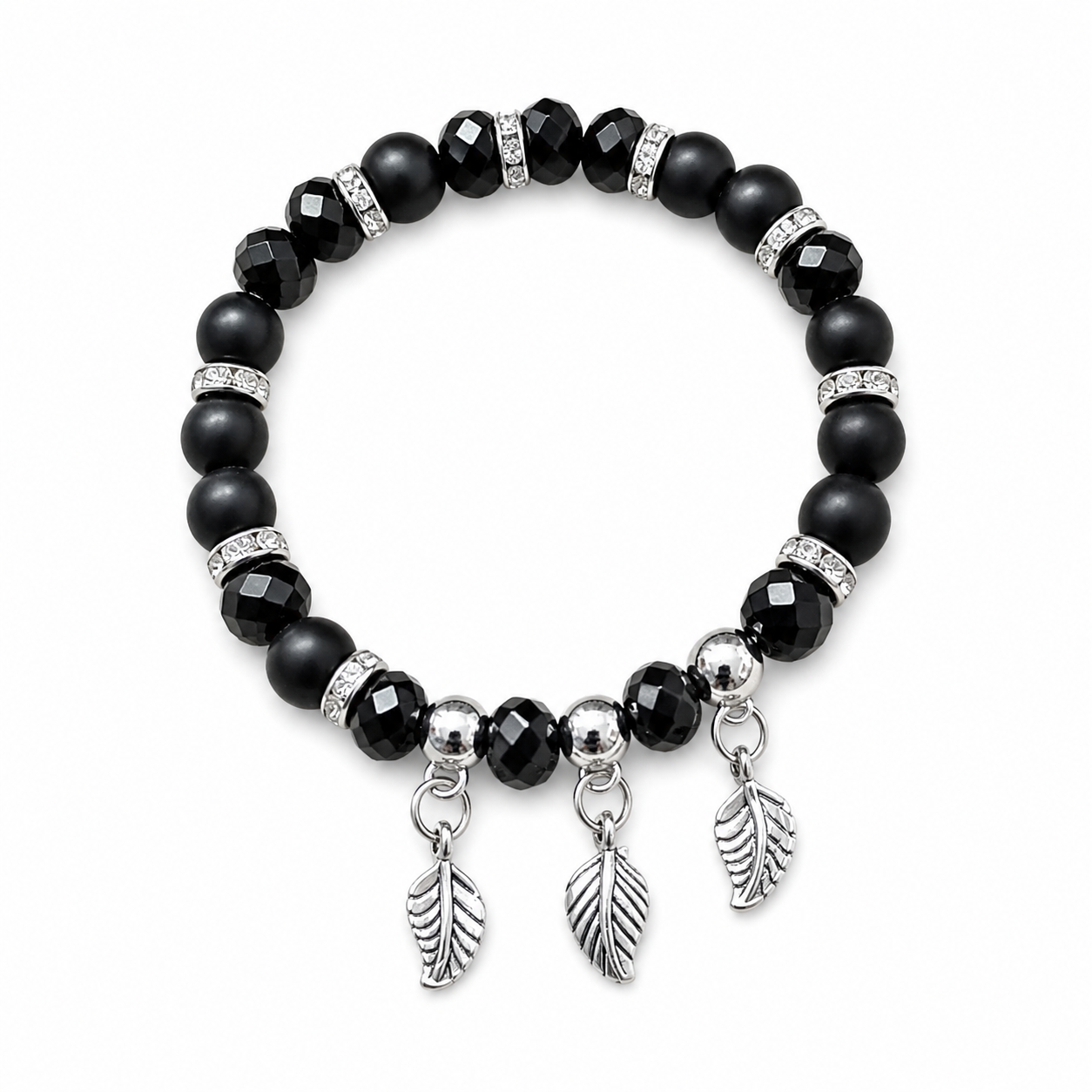 The99Jewel Nature Inspired Leaf Charm Beads Bracelet For Women & Girls
