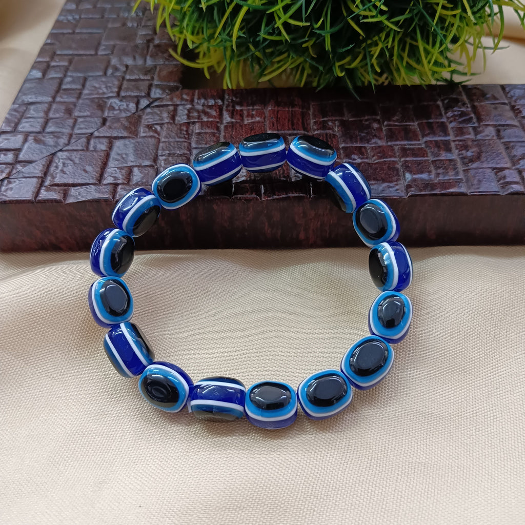The99Jewel Blue Evil Eye Beads Bracelet (Unisex) 