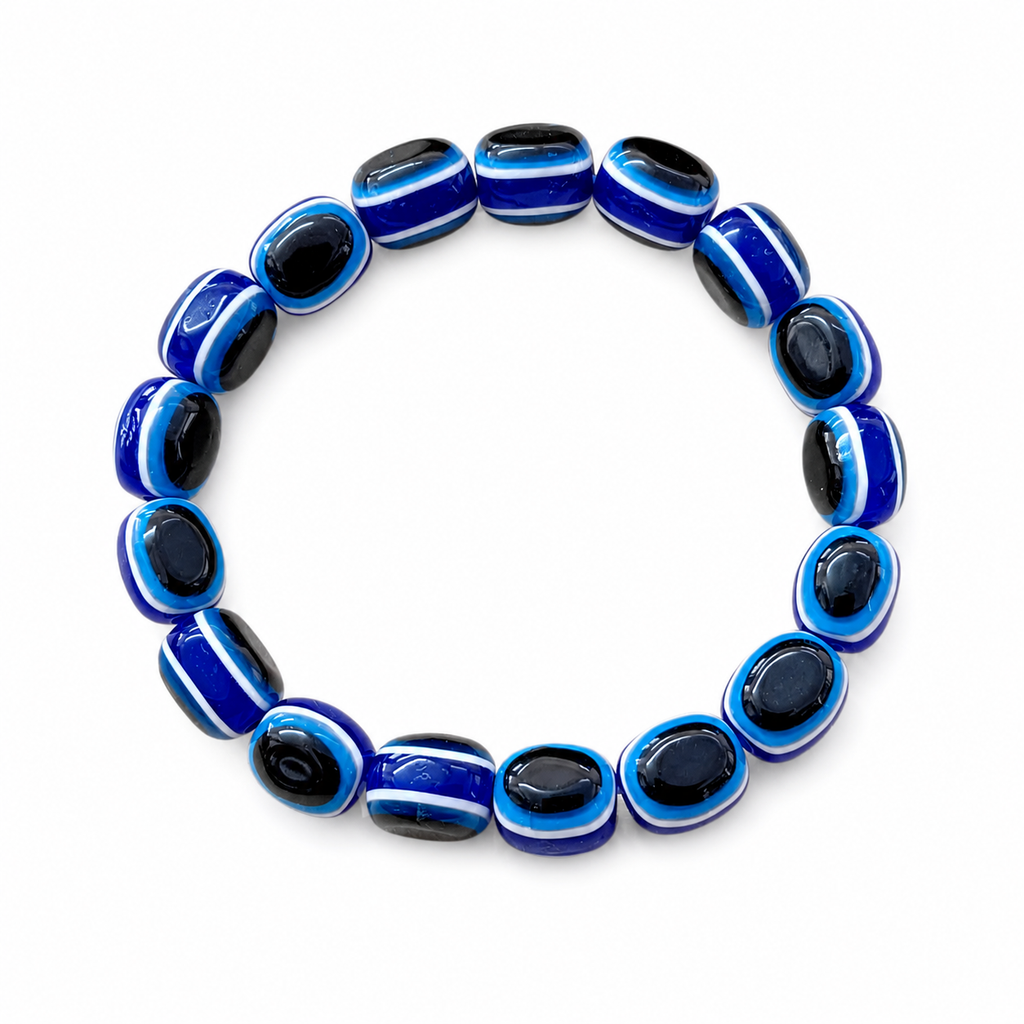 The99Jewel Blue Evil Eye Beads Unisex Bracelet