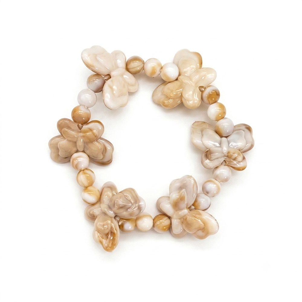 The99Jewel Stylish Butterfly and Natural Beads Design Bracelet