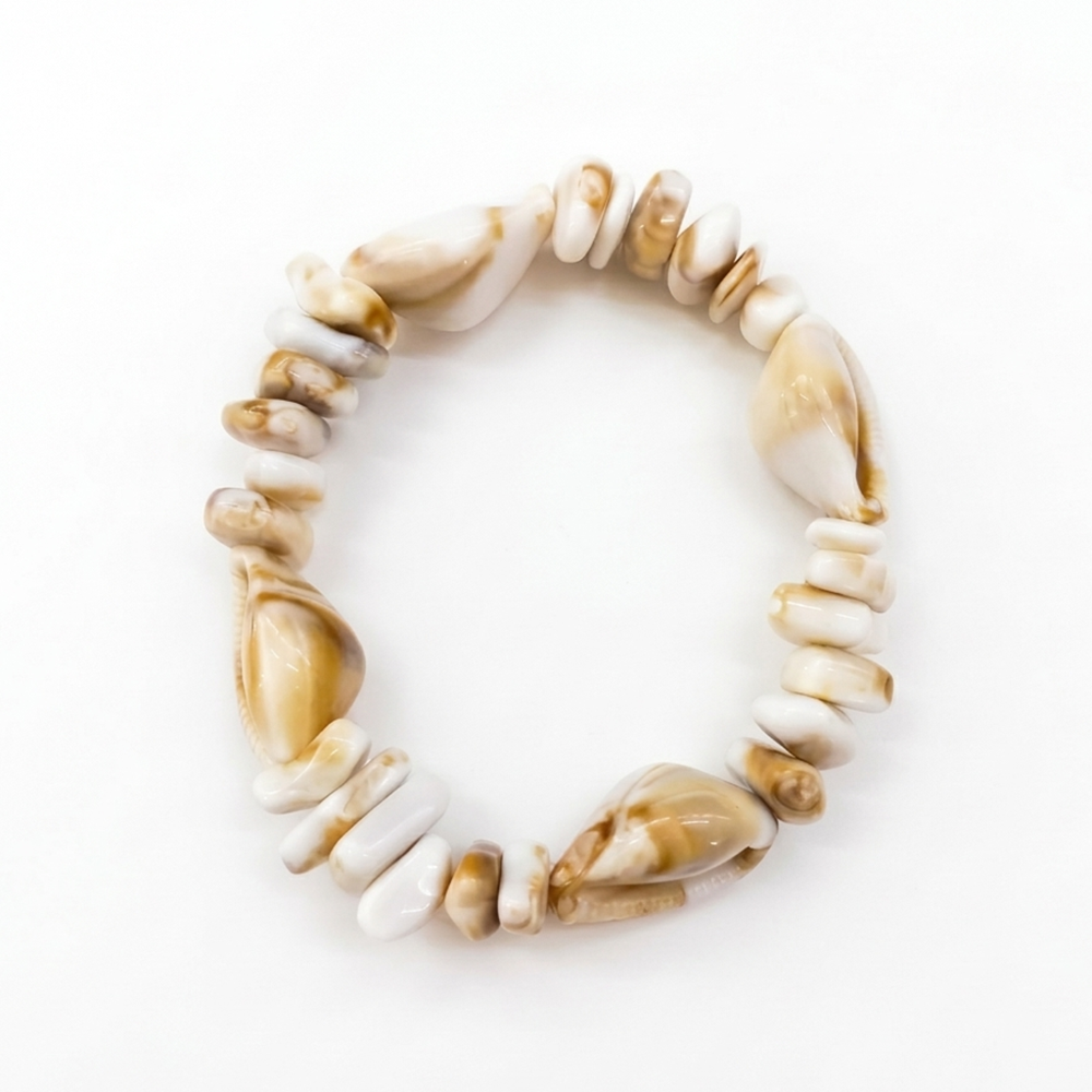The99Jewel Minimalist Shell Stretch Bracelet for Women