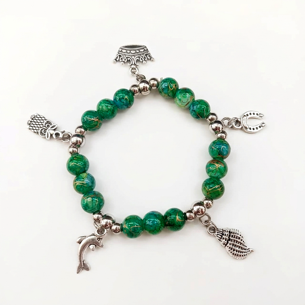 The99Jewel Minimalist Beads and Charms Bracelet ( Assorted Color )( 1 pc only )
