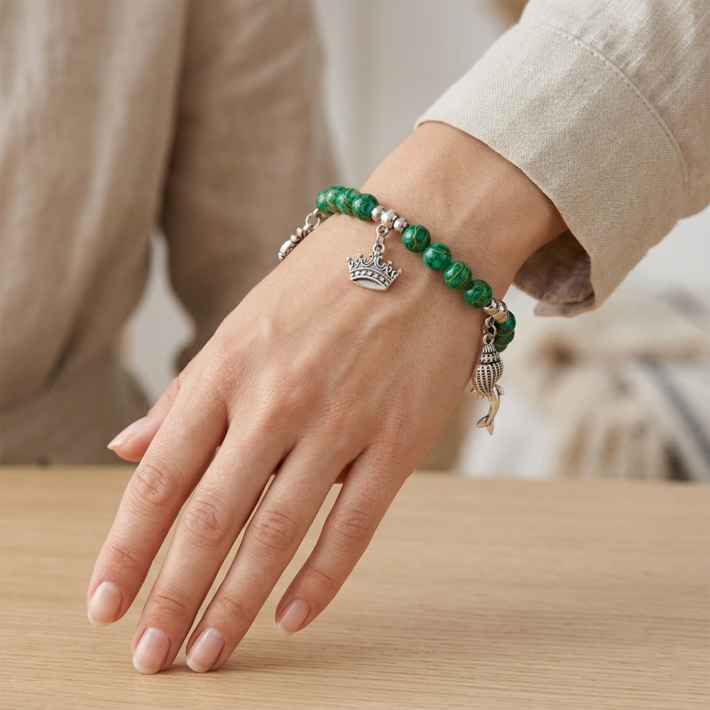 The99Jewel Minimalist Beads and Charms Bracelet ( Assorted Color )( 1 pc only )