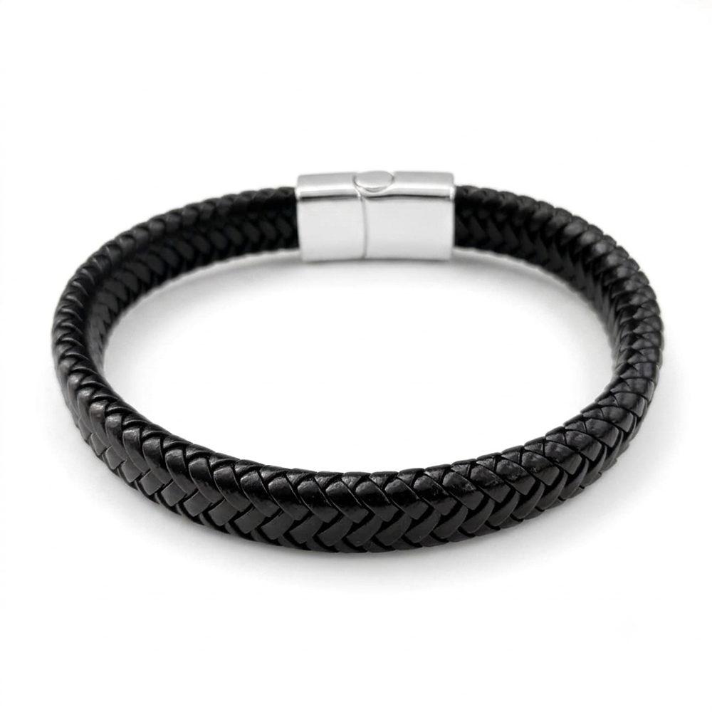 The99Jewel Layered Beaded Charm Bracelet with Woven Strap Design