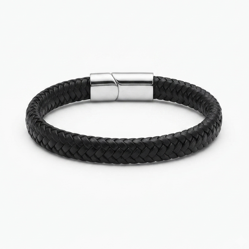 The99Jewel Stylish Braided Leather Type Fashion Bracelet for Mens