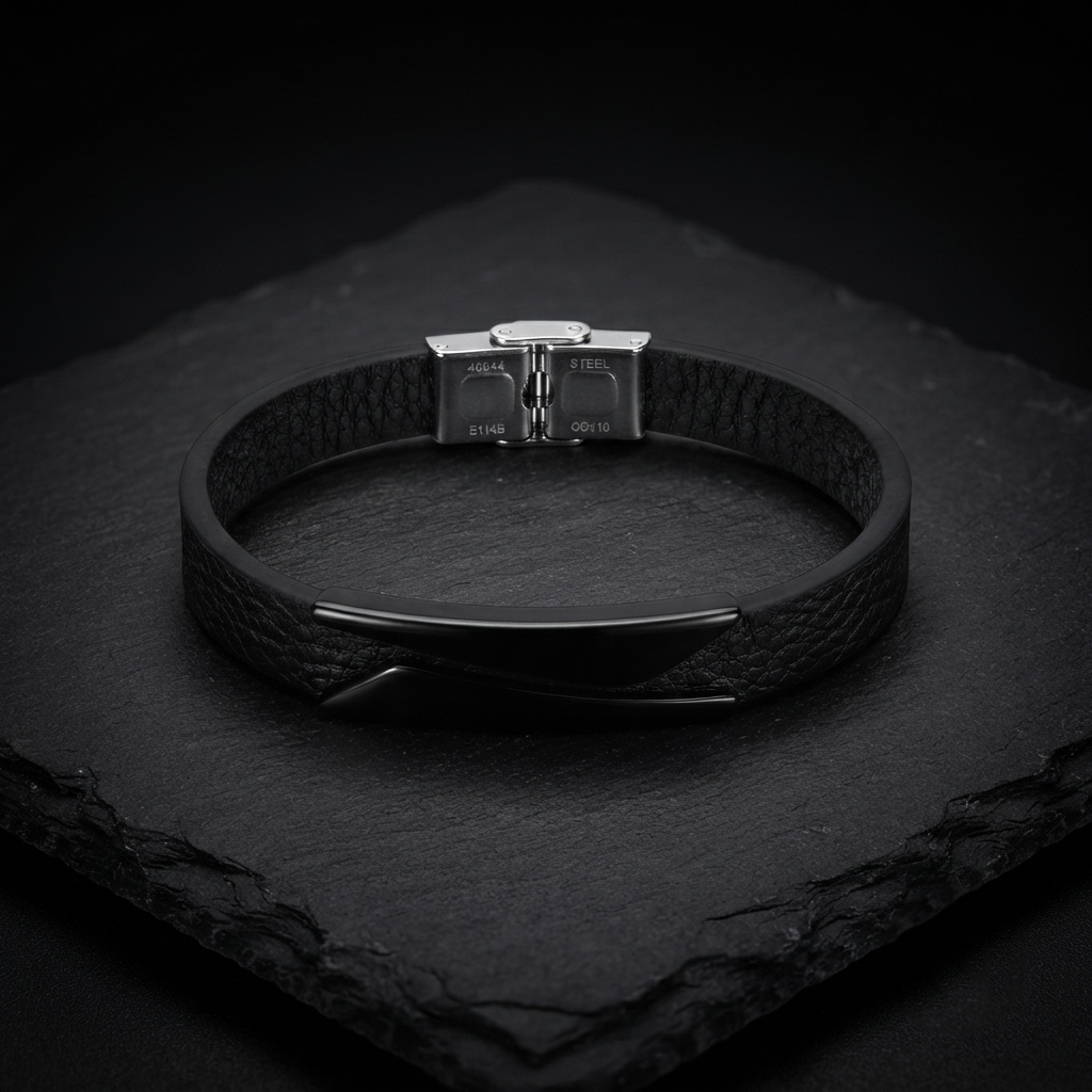 The99Jewel Stylish Leather Type Fashion Bracelet for Mens