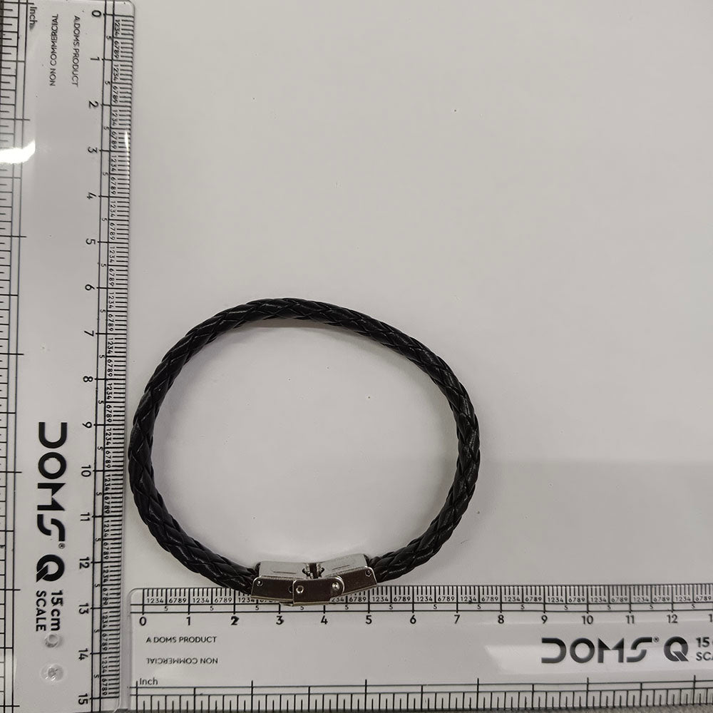 The99Jewel Stylish Braided Leather Type Fashion Bracelet for Mens
