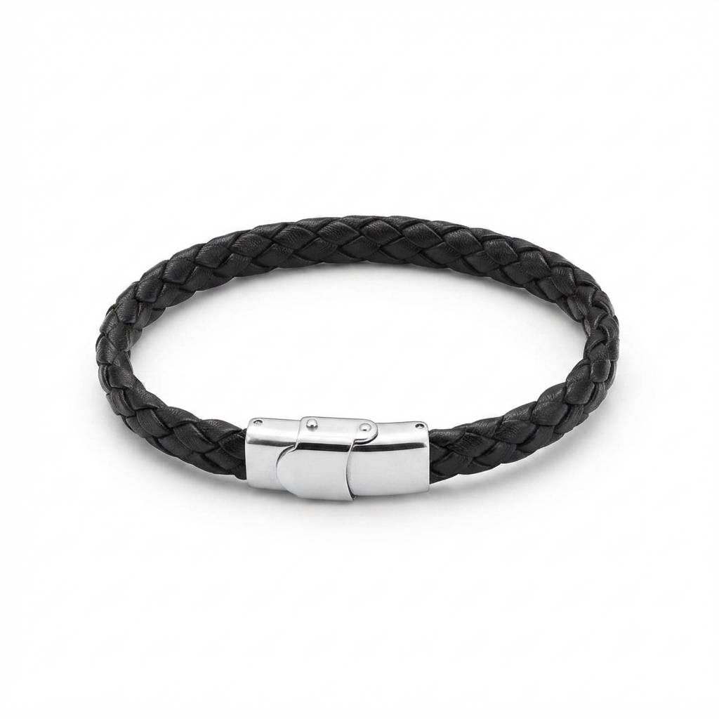 The99Jewel Stylish Braided Leather Type Fashion Bracelet for Mens