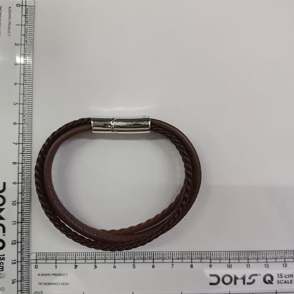 The99Jewel Stylish Braided Leather Type Layered Fashion Bracelet for Mens