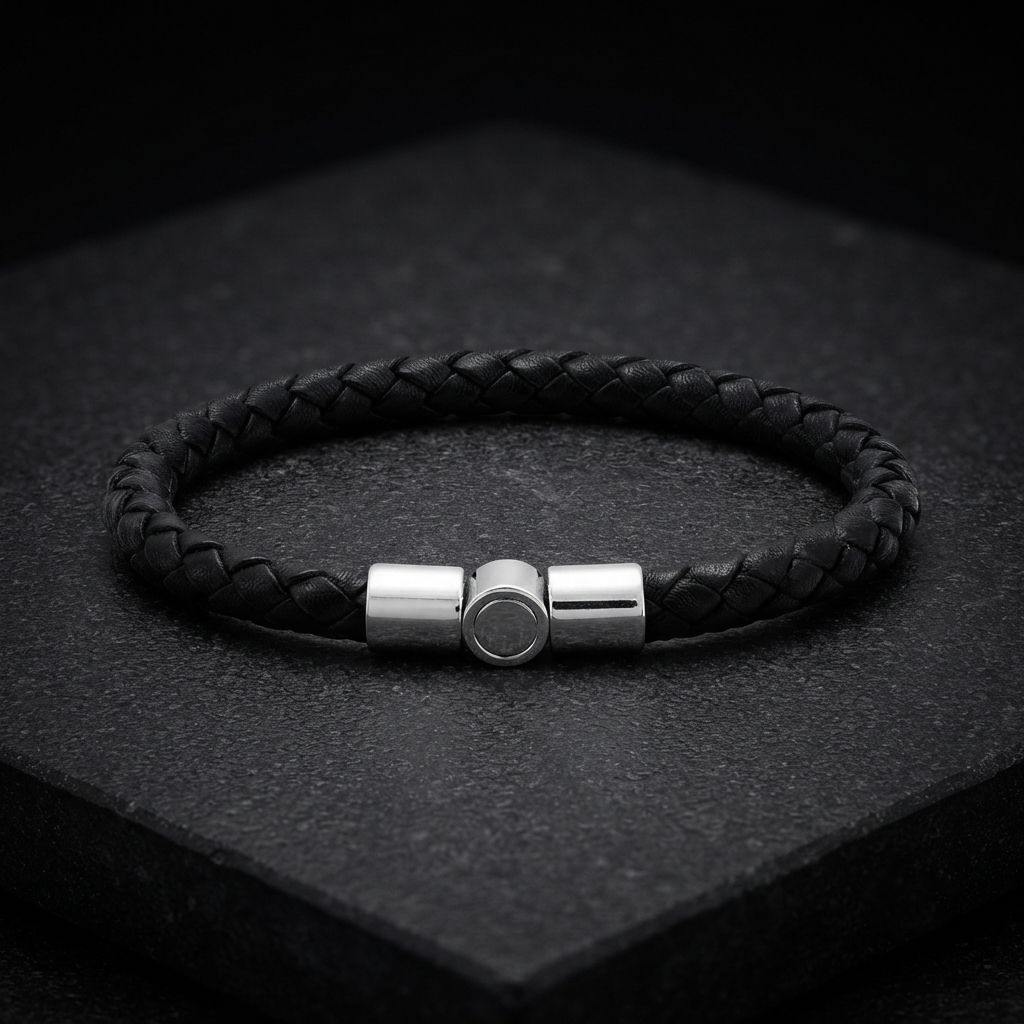 The99Jewel Stylish Braided Leather Type Fashion Bracelet for Mens