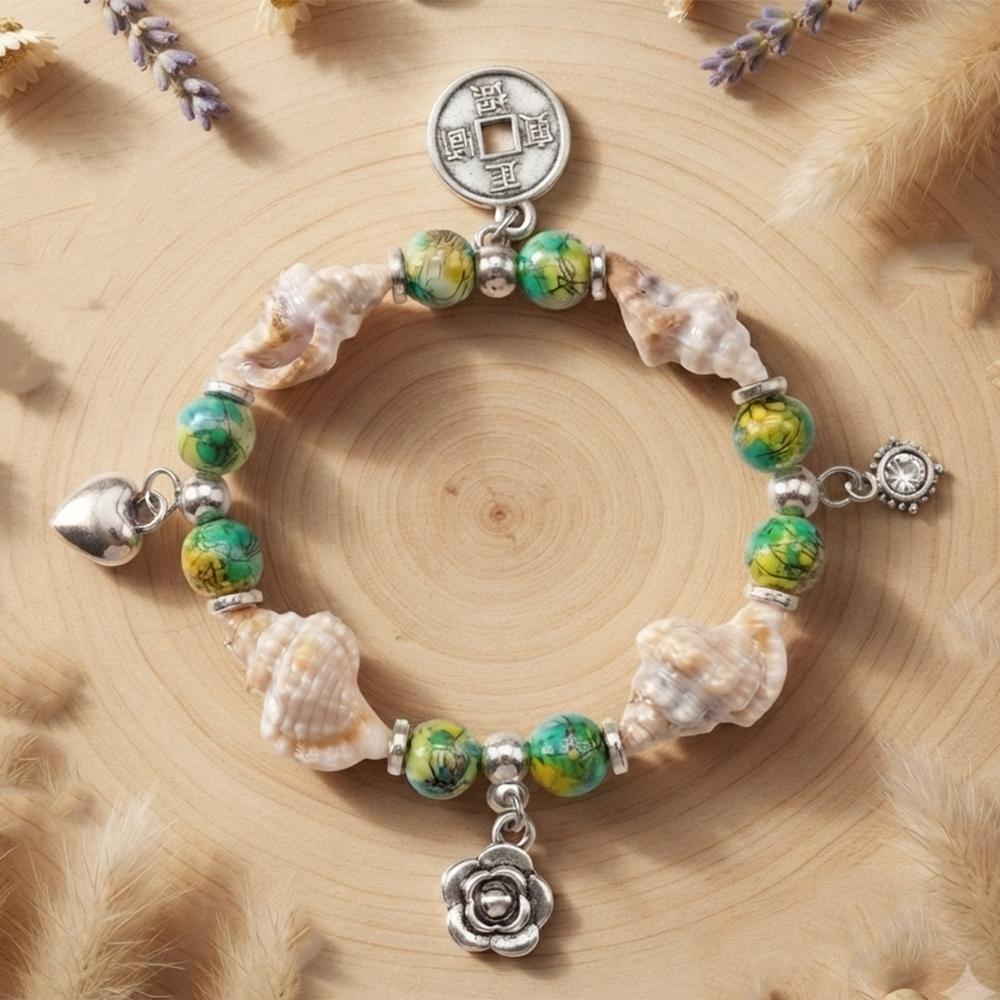 The99Jewel Boho Beach Style Seashell Bracelet for Women & Girls