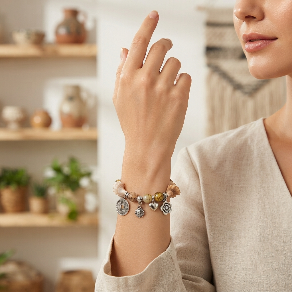 The99Jewel Boho Beach Style Seashell Bracelet for Women & Girls
