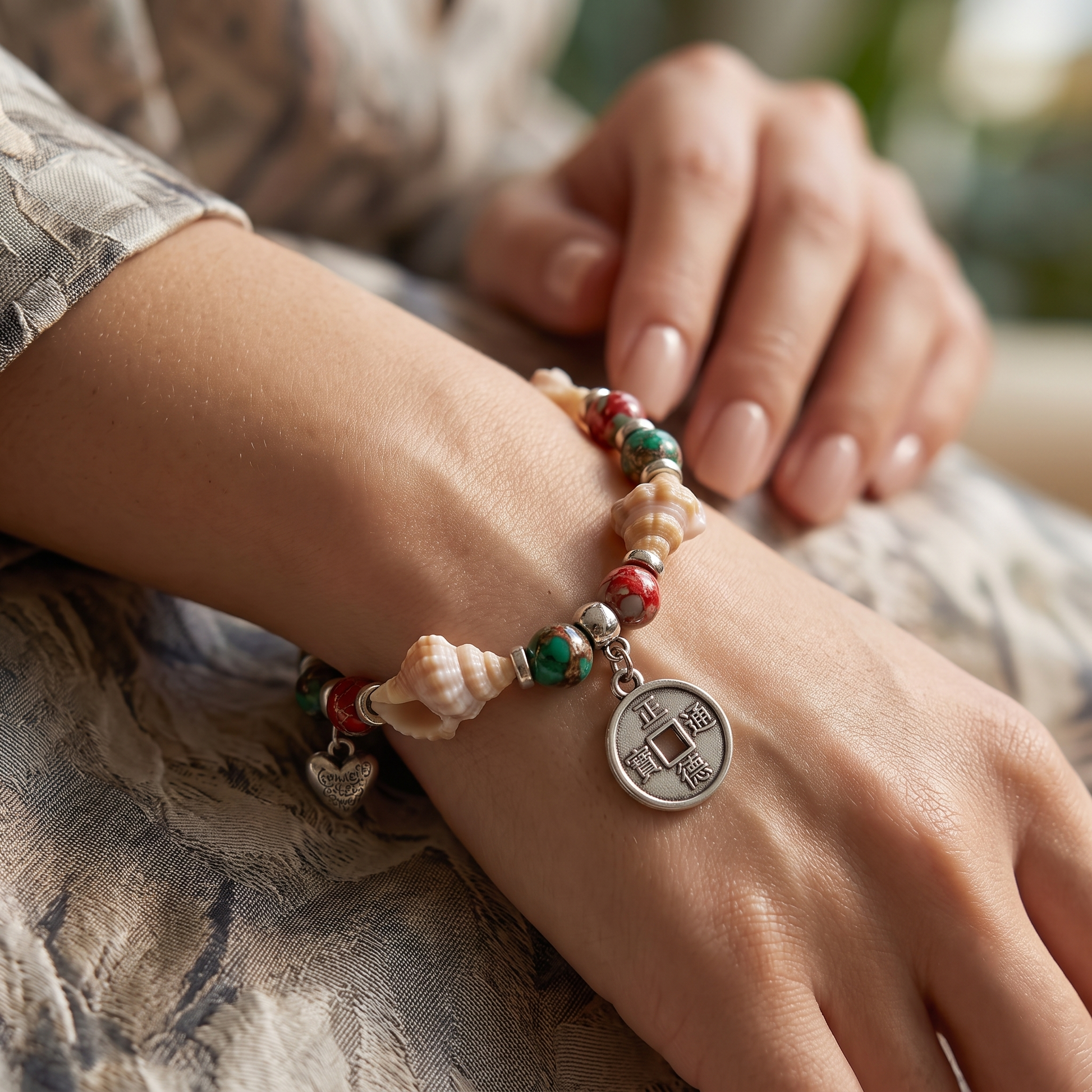 The99Jewel Boho Beach Style Seashell Bracelet for Women & Girls
