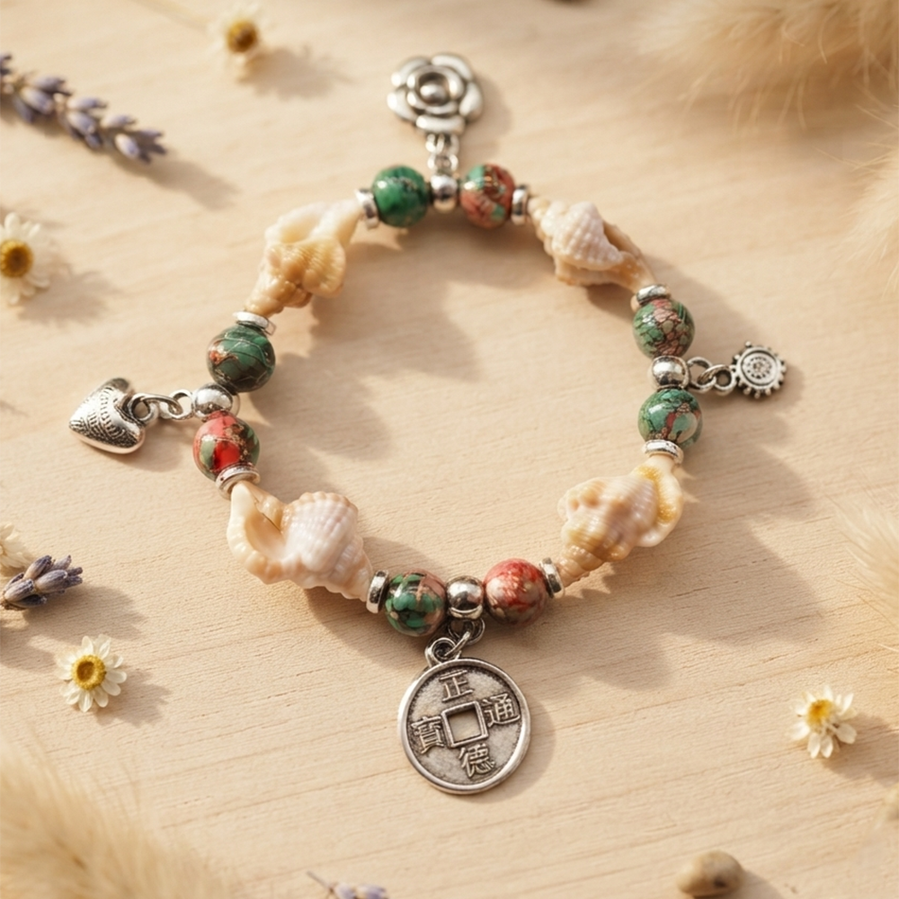 The99Jewel Boho Beach Style Seashell Bracelet for Women & Girls