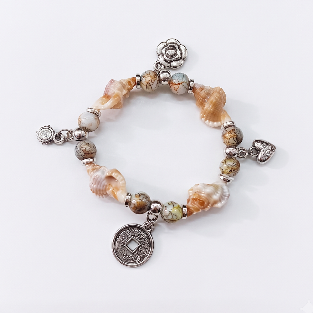 The99Jewel Boho Beach Style Seashell Bracelet for Women & Girls