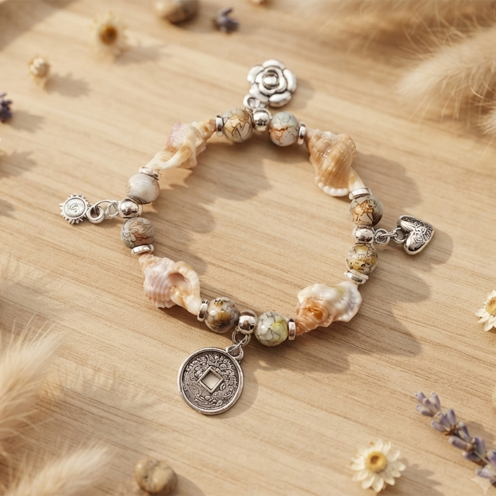 The99Jewel Boho Beach Style Seashell Bracelet for Women & Girls