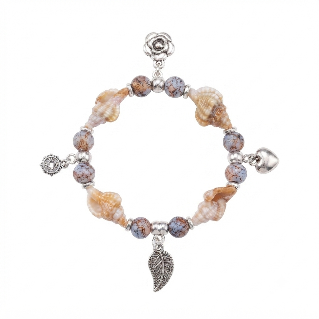 The99Jewel Boho Beach Style Seashell Bracelet for Women & Girls
