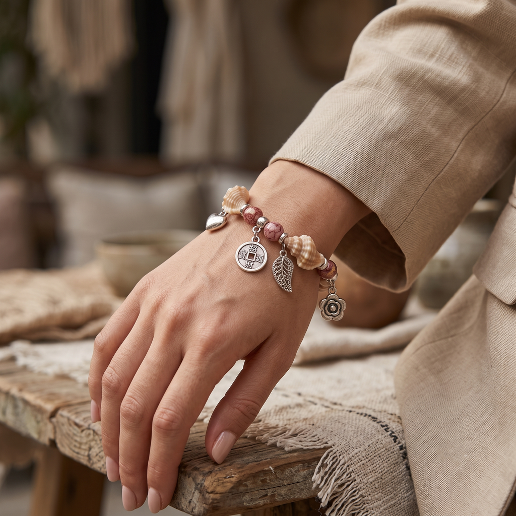 The99Jewel Boho Beach Style Seashell Bracelet for Women & Girls