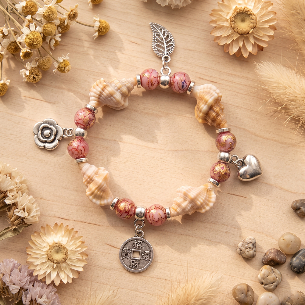 The99Jewel Boho Beach Style Seashell Bracelet for Women & Girls