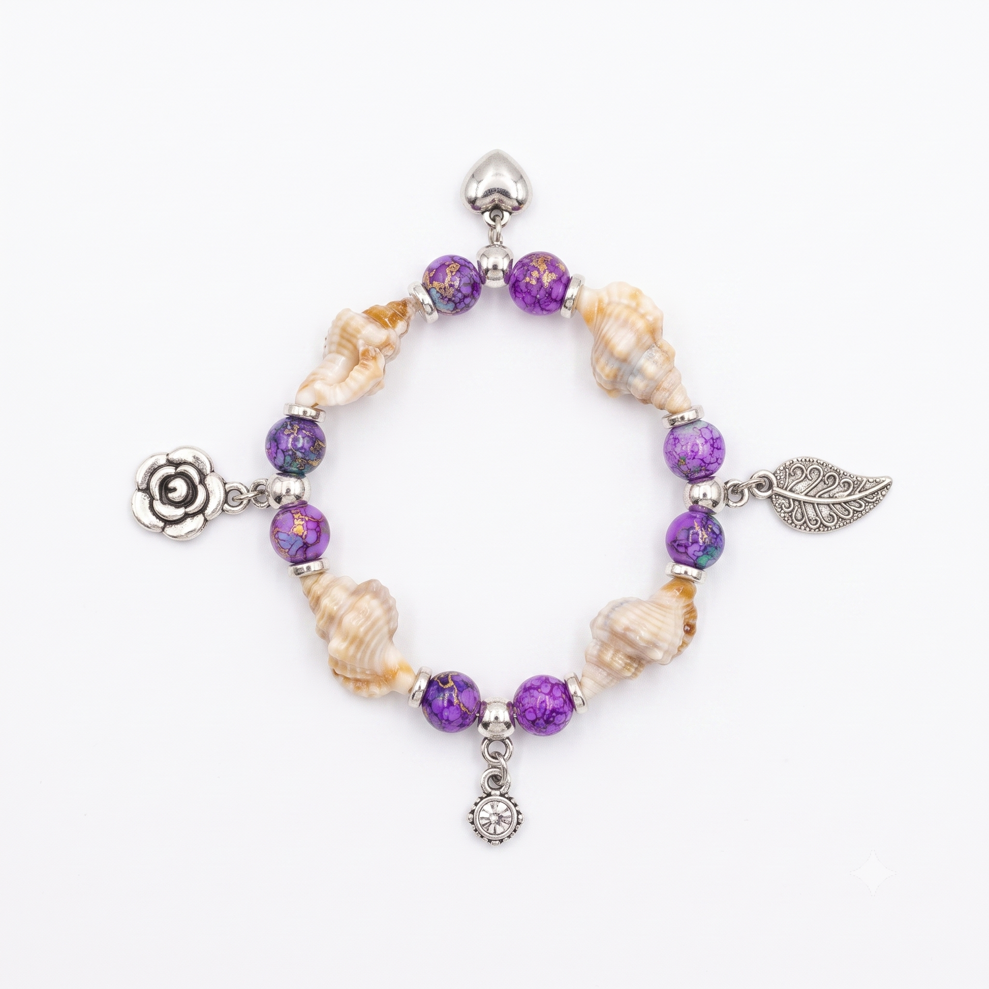 The99Jewel Boho Beach Style Seashell Bracelet for Women & Girls