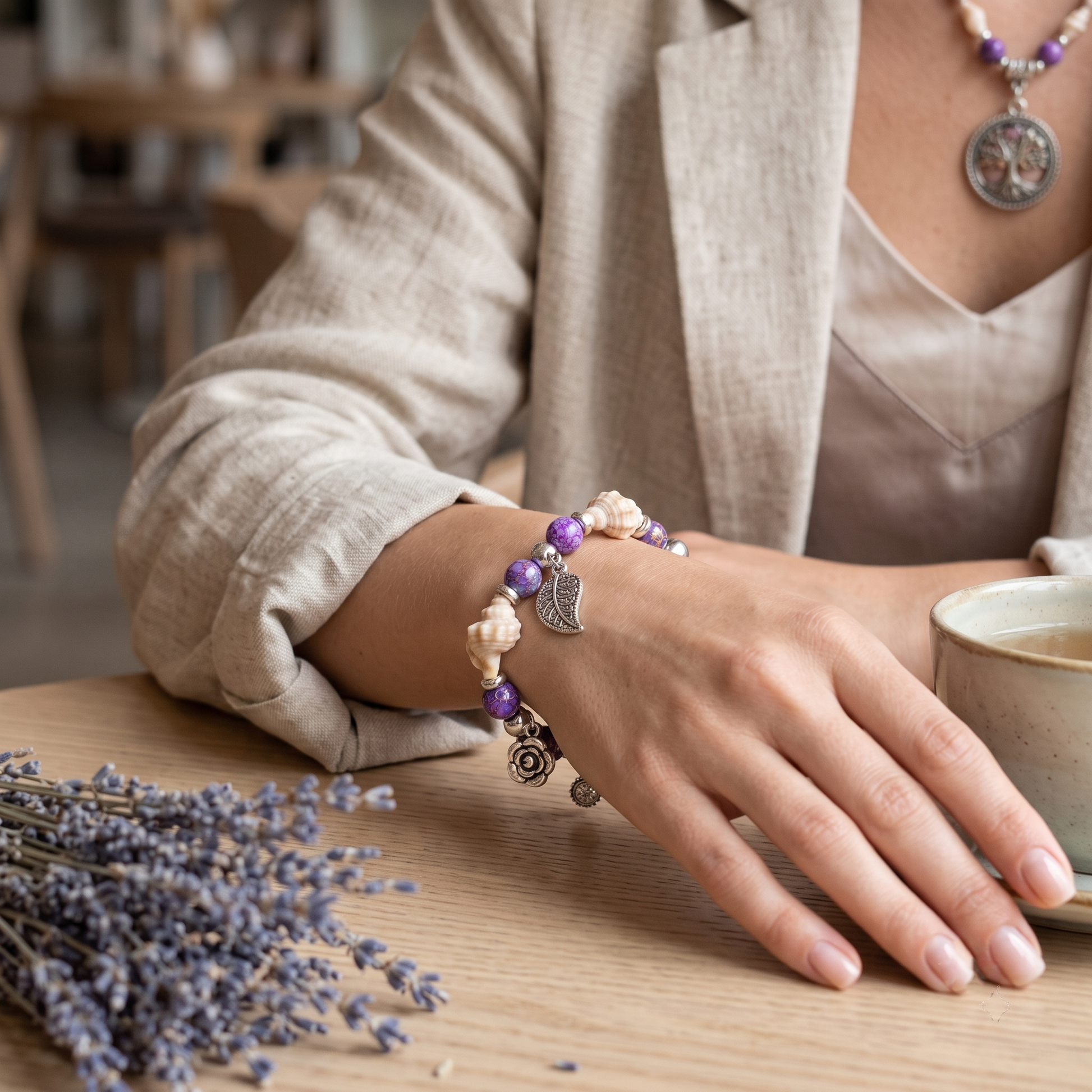 The99Jewel Boho Beach Style Seashell Bracelet for Women & Girls