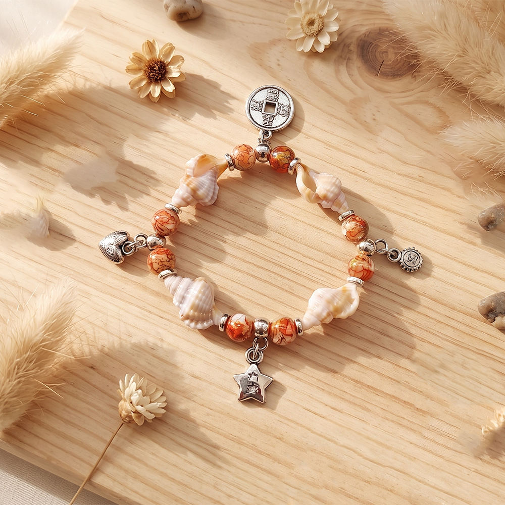 The99Jewel Boho Beach Style Seashell Bracelet for Women & Girls