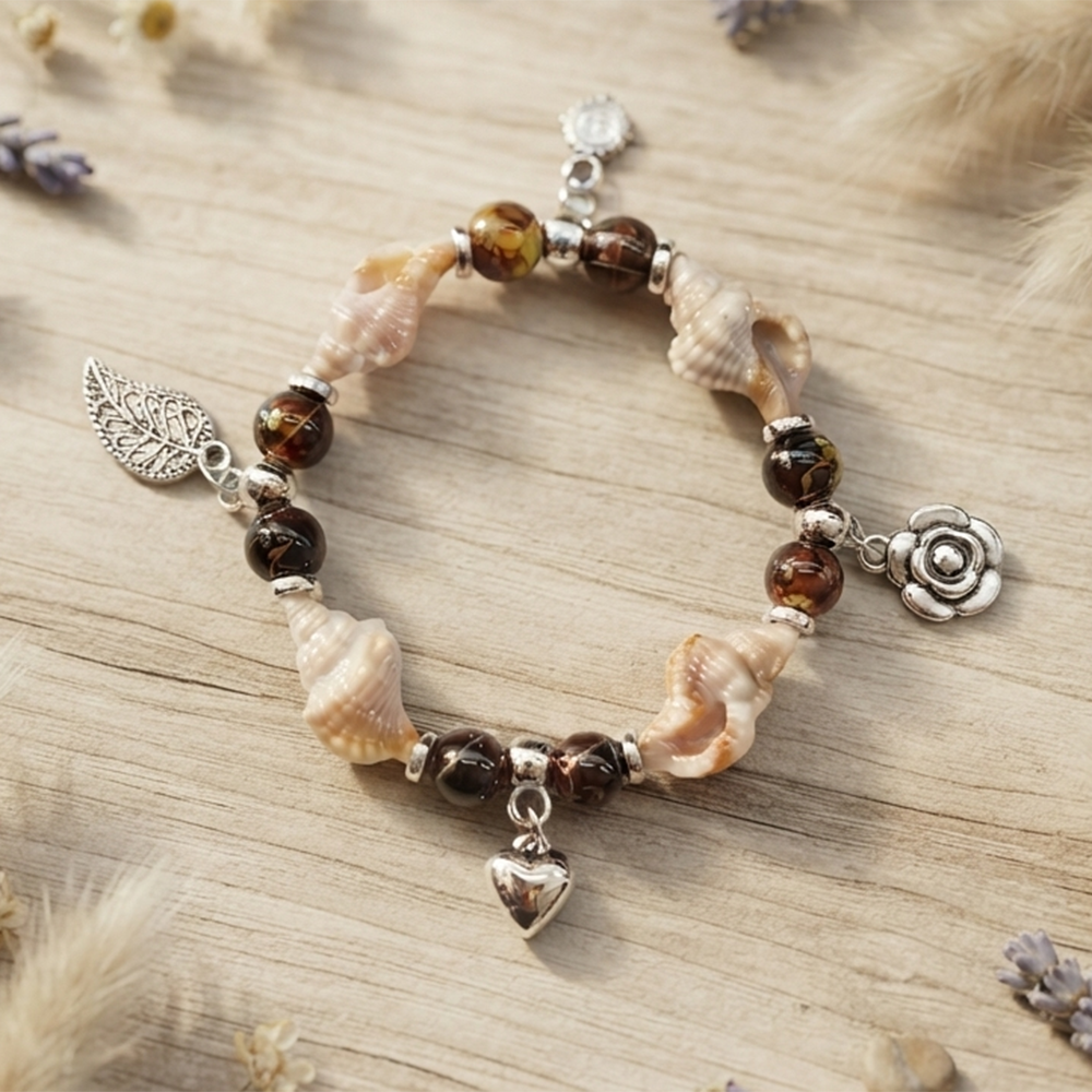 The99Jewel Boho Beach Style Seashell Bracelet for Women & Girls