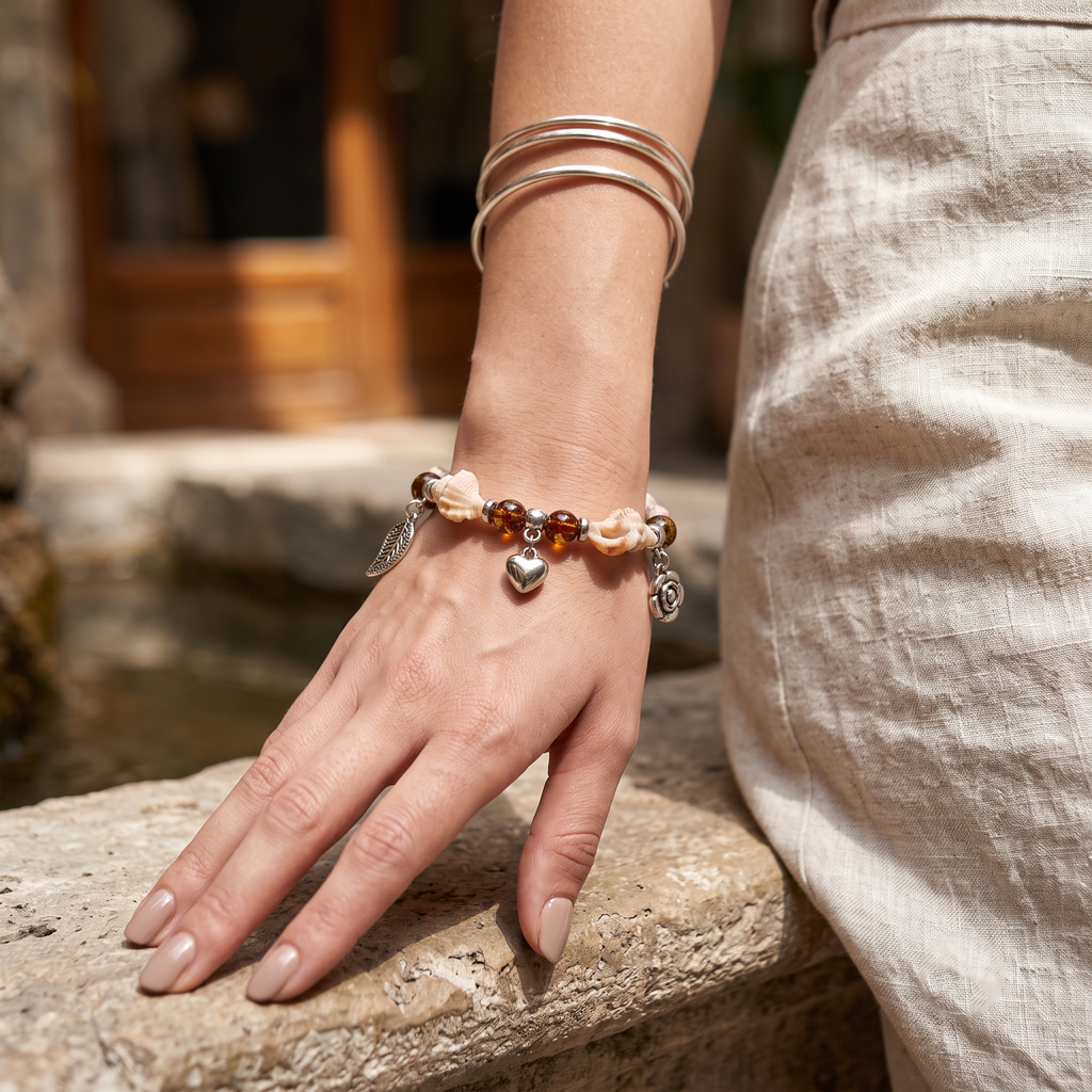 The99Jewel Boho Beach Style Seashell Bracelet for Women & Girls