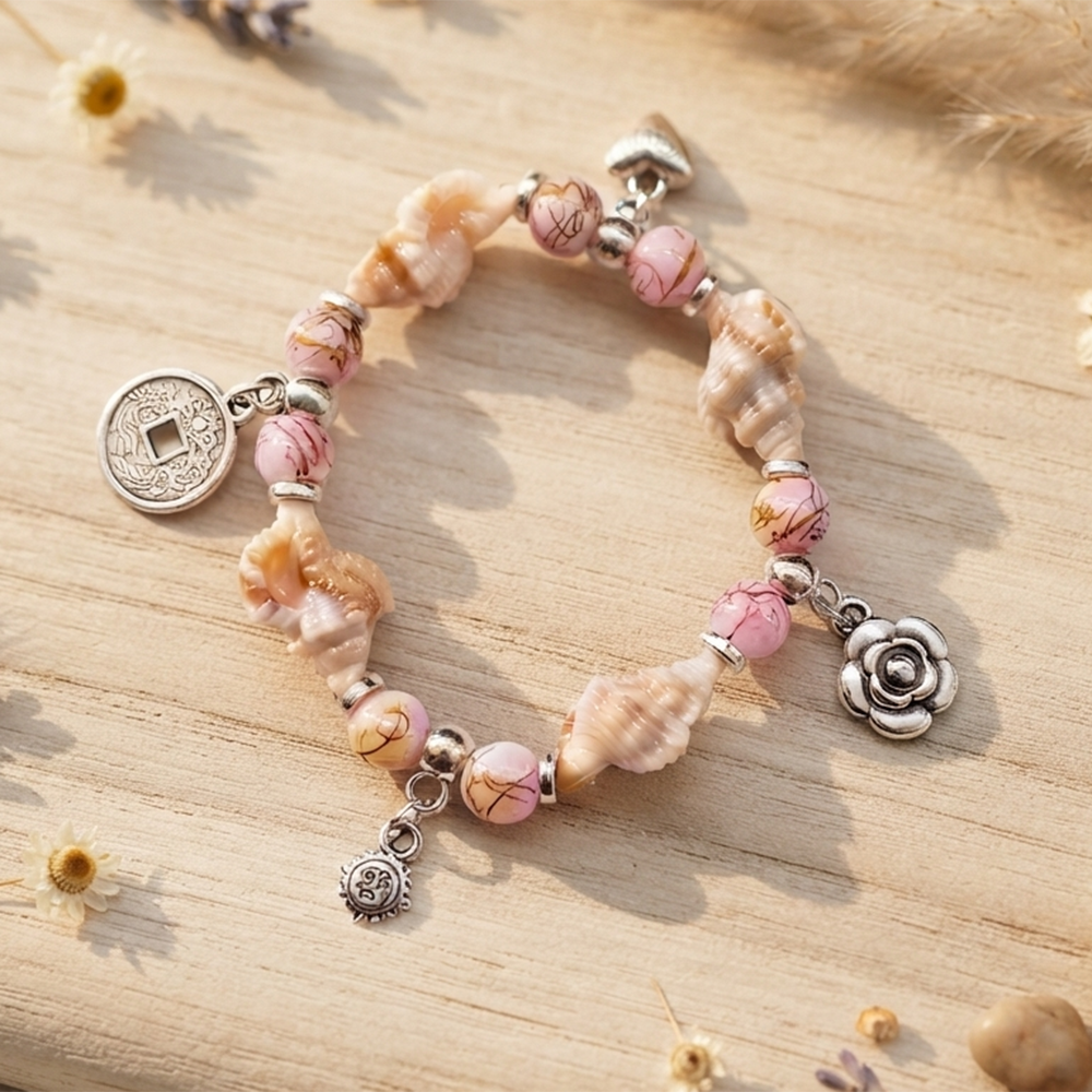 The99Jewel Boho Beach Style Seashell Bracelet for Women & Girls