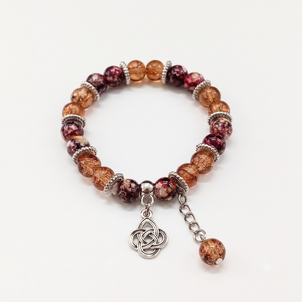 The99Jewel Stylish Designer crackle glass crystal bead bracelet With Charm for Women