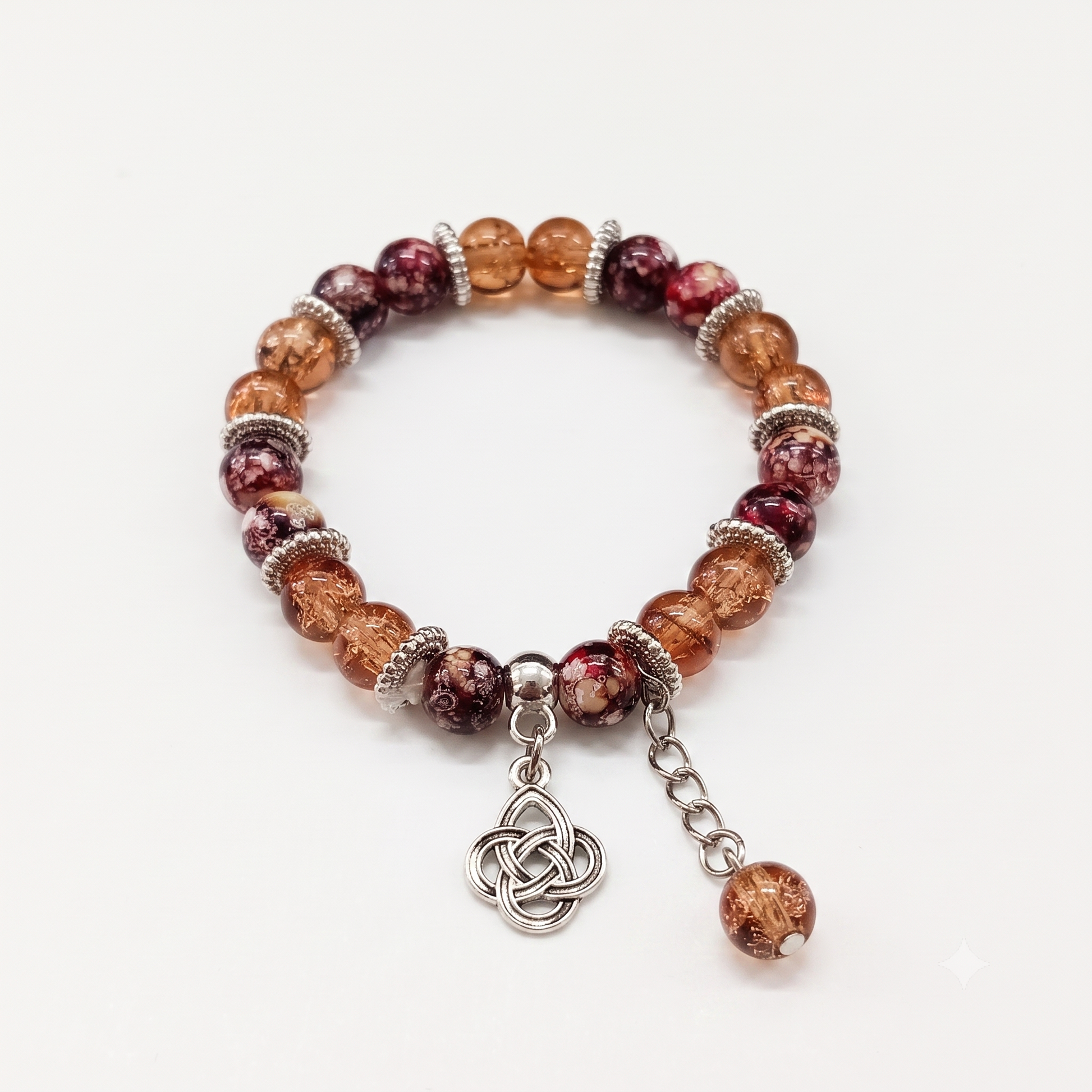The99Jewel Stylish Designer crackle glass crystal bead bracelet With Charm for Women