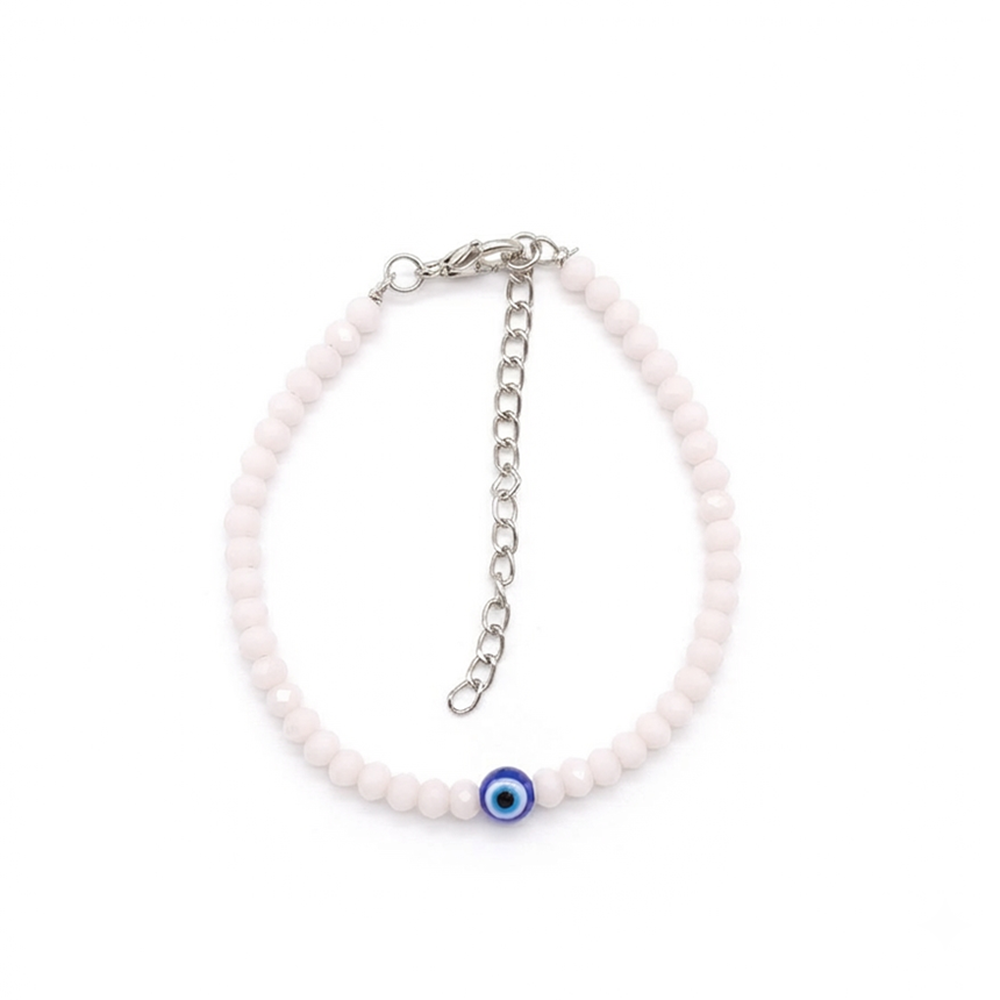 The99Jewel Adjustable Rodellan Beaded Bracelet with Evil Eye Charm for Women & Girls