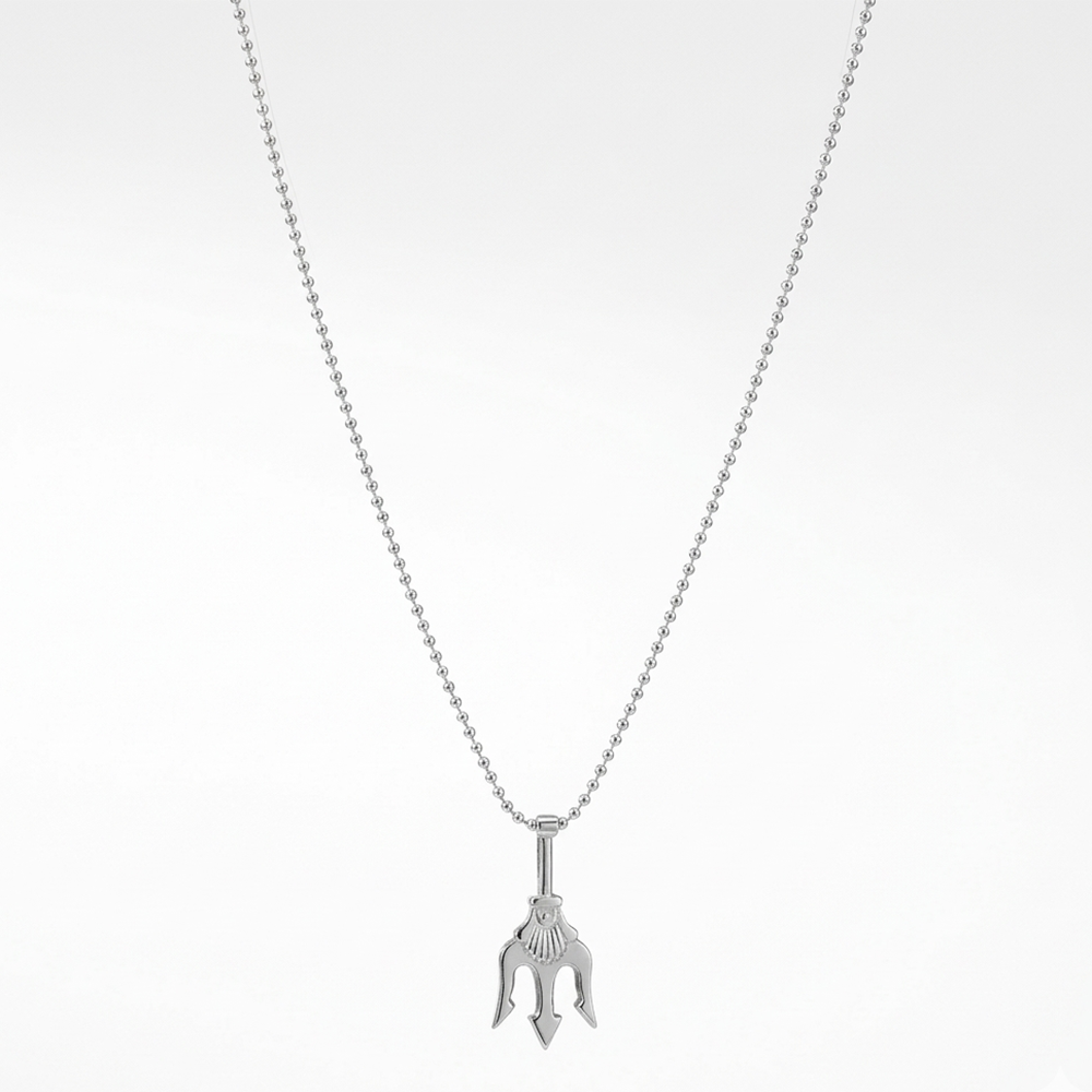 The99Jewel Silver Plated Trishul Pendant Necklace For Men