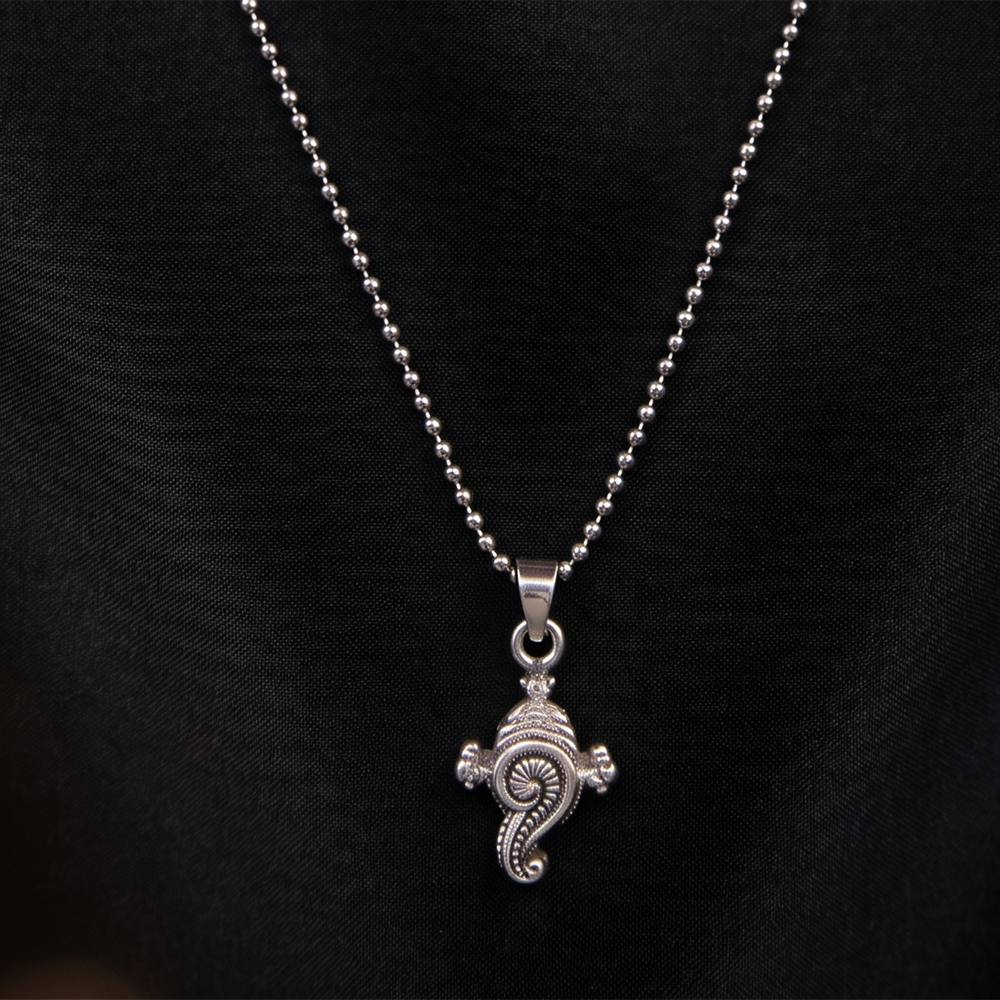The99Jewel Vishnu Shankh Chain Pendant for Men 