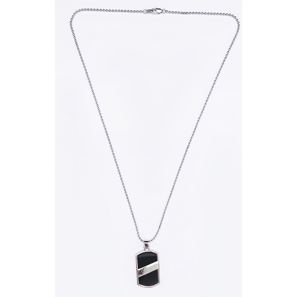 The99Jewel Luxury Black Finish Steel Chain Pendant for Men