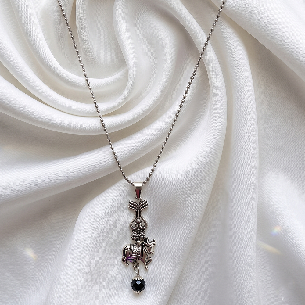 The99Jewel Mahakal Trishul And Nandi Chain Pendant for Men