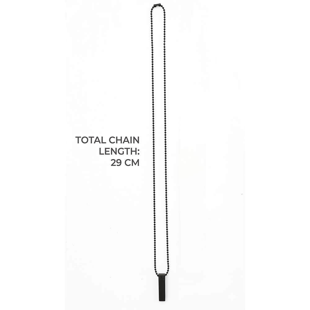 The99Jewel Rectangle Steel Chain Pendant For Men