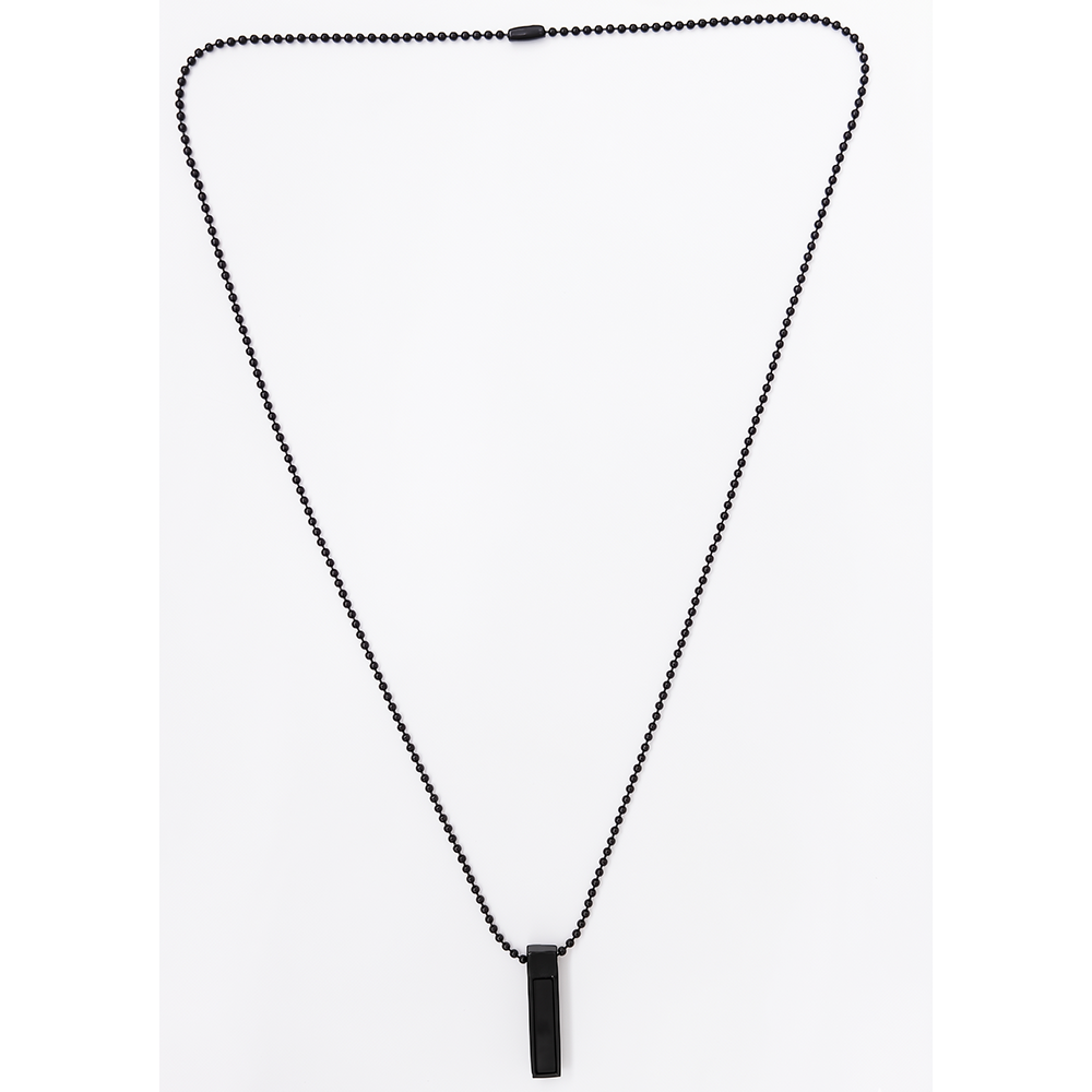 The99Jewel Rectangle Steel Chain Pendant For Men