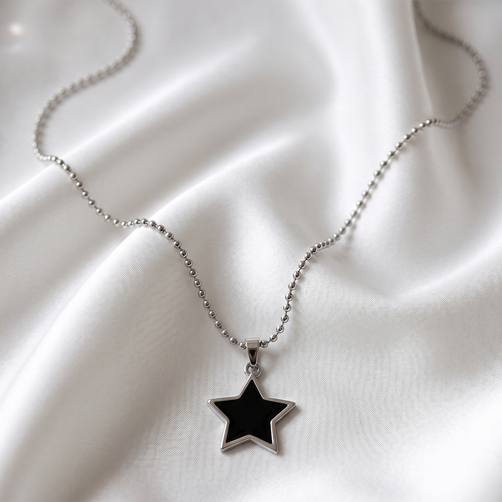 The99Jewel Star Steel Chain Pendant For Men