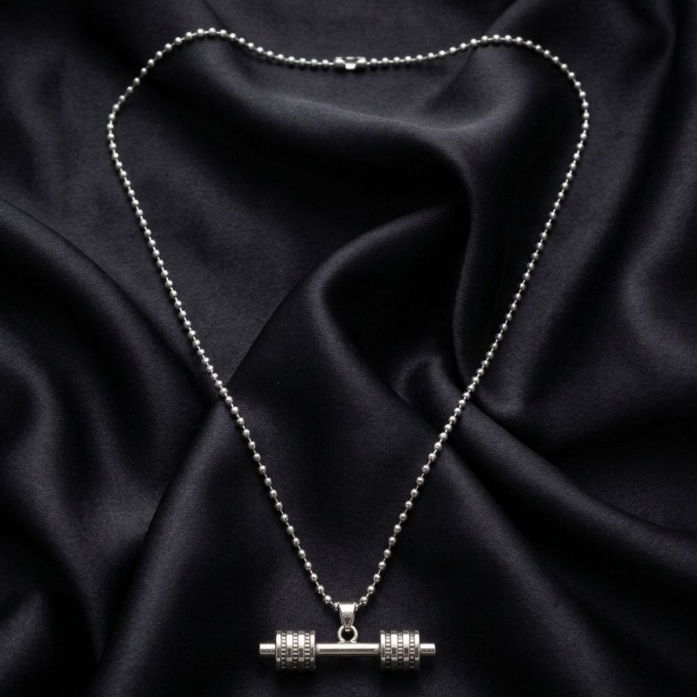 The99Jewel Trendy Fitness Dumbbell Pendant Chain For Men